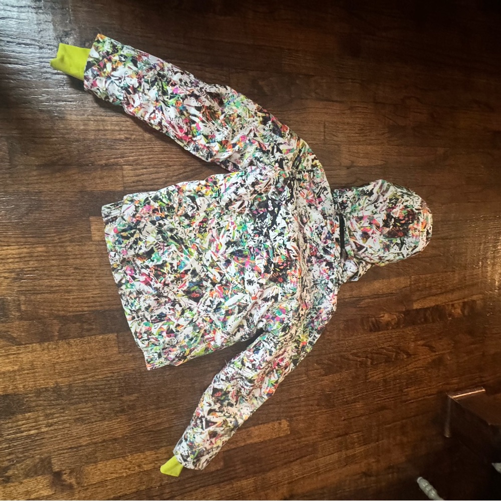 GUC Spyder Multicolor Kids Ski Jacket with zip off hood Girls sz 12-14 - Picture 8 of 10